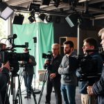 Film production team in action